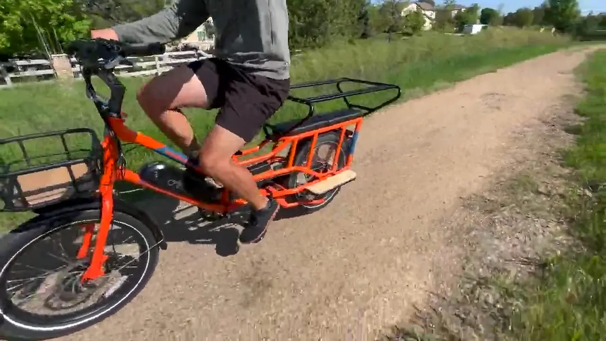 Rad Power Bikes RadWagon 4 during Will's test ride