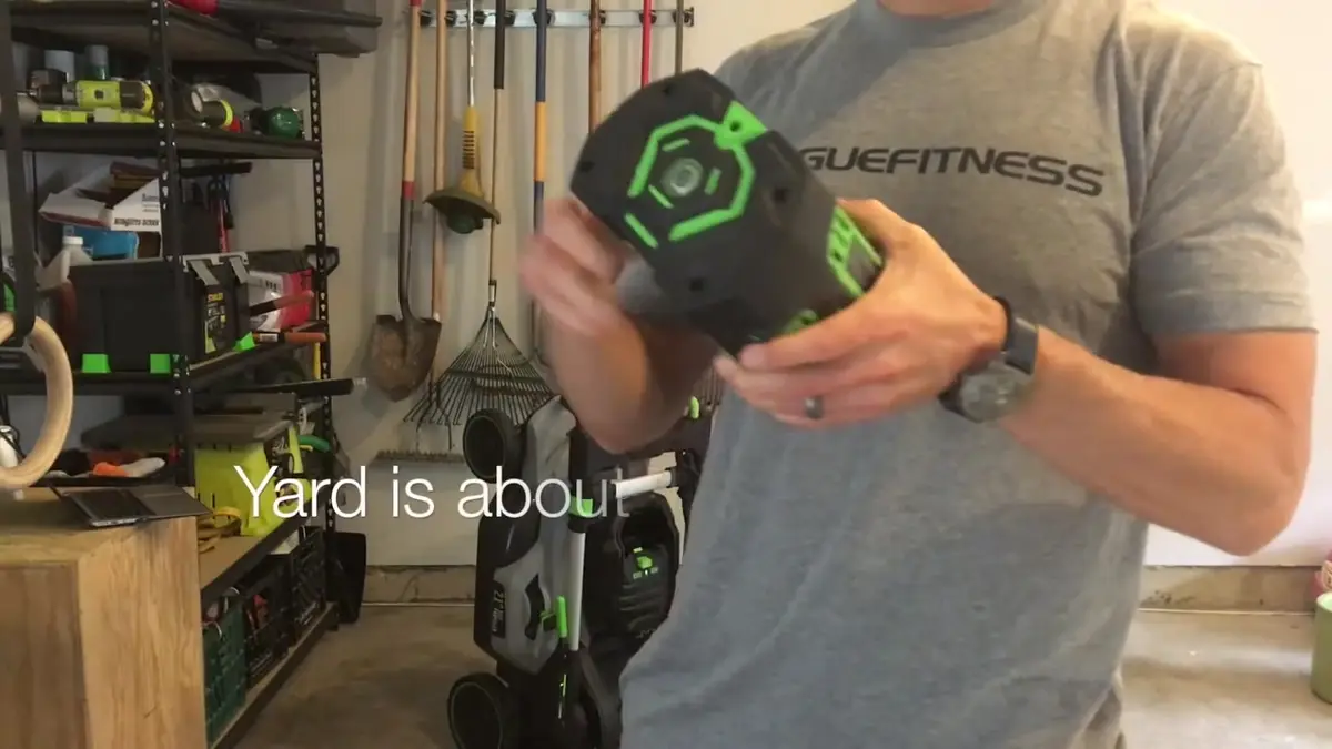 EGO 21" Self-Propelled in use, frame from Will's review video