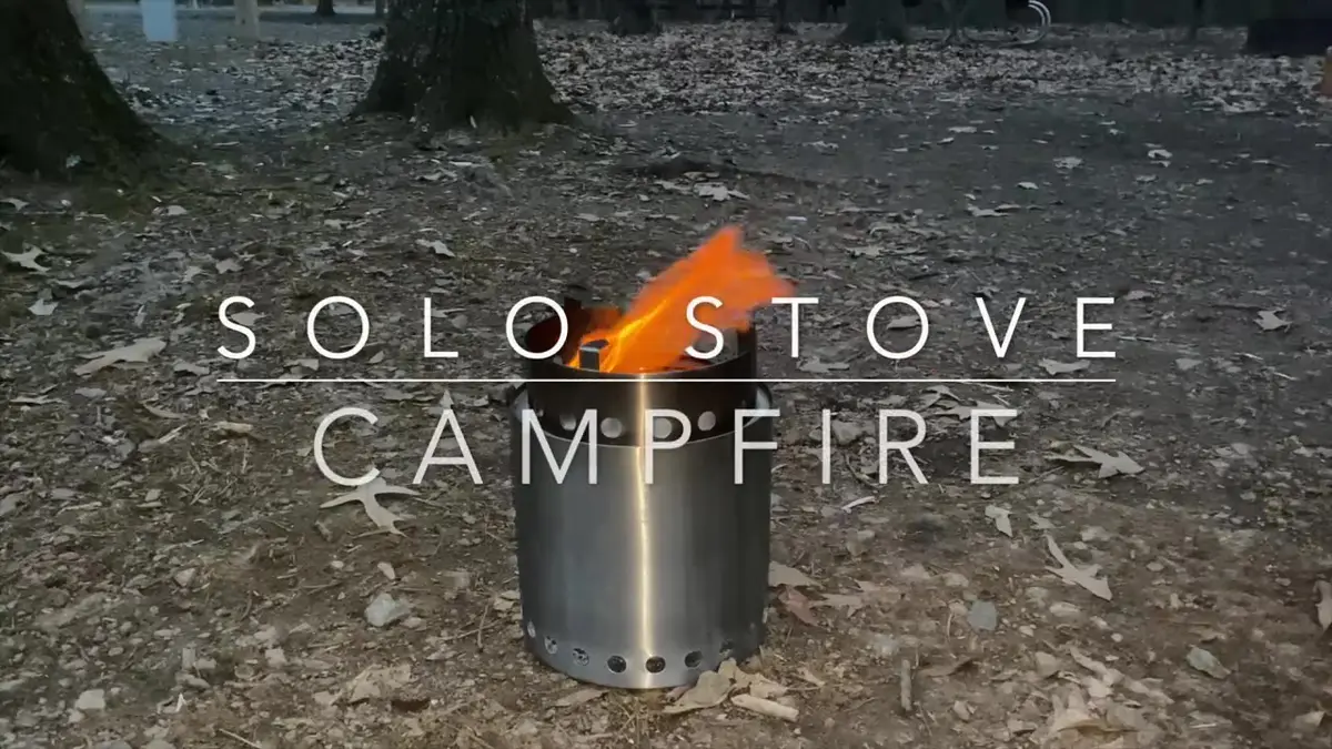 Solo Stove Campfire in use, frame from Will's review video